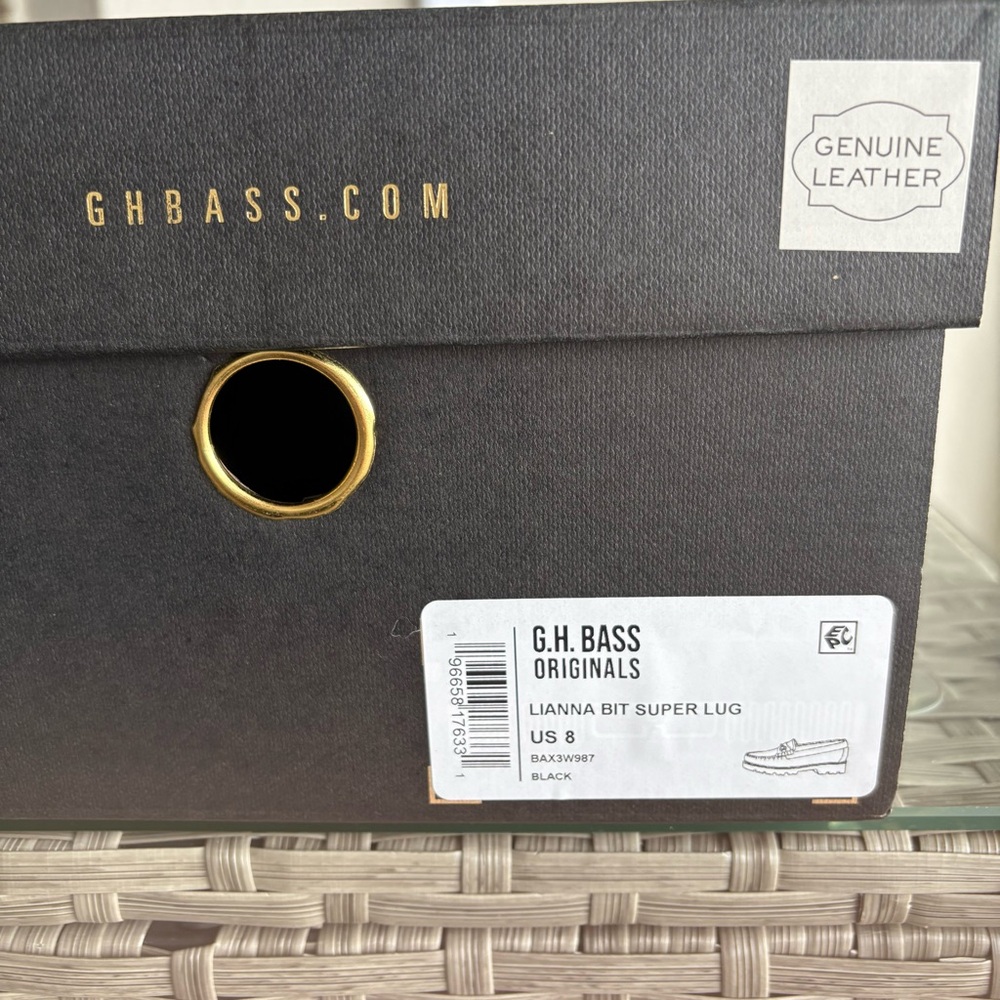 G.H.Bass Women’s Lianna Bit Lug Weejuns Loafers – Black, Size 9 & 8 New in Box - Picture 14 of 15